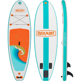 Надувний SUP Борд Overmont - Комплект для Станд-Ап Падлбордингу з Аксесуарами (Пумпо, Весло, Леш, Рюкзак)