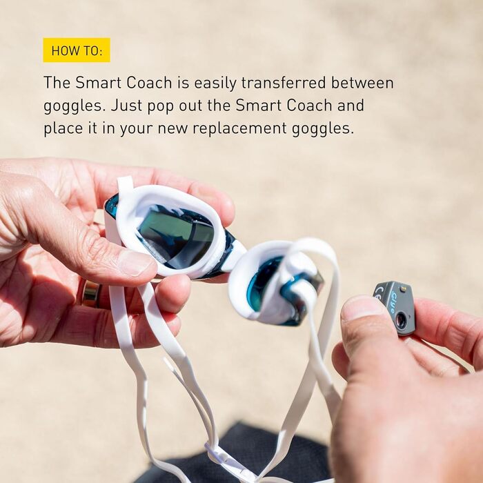 Розумні плавальні окуляри Finis Smart Goggle із дзеркальними лінзами, антифог та UV-захистом, трекер для плавання, для дорослих, синій