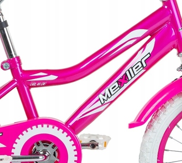 Дитячий велосипед Mexller BMX 16 дюймів, рожевий, для дівчинки, з кошиком