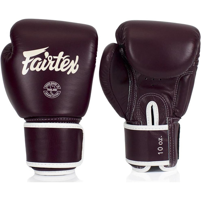 Боксерські рукавички Fairtex BGV16, шкіра, бордові, для боксу та муай тай