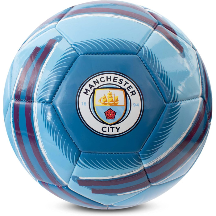 М'яч для футболу Hy-Pro Cyclone | Офіційно ліцензований Манчестер Сіті | Розмір 5 | Тренувальний, ігровий, колекційний | Для дітей та дорослих