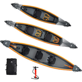 Надувний каяк AQUA MARINA Tomahawk AIR-K 440 з ПВХ, 100% полімер, туристичний