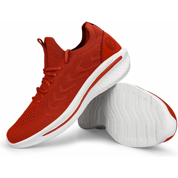 Жіночі кросівки для бігу та фітнесу. Зручні, дихаючі, з антиковзкою підошвою. Ідеальні для занять спортом, прогулянок та тренувань у залі. Колір: червоний, розмір: 38 EU
