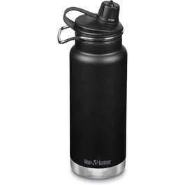 Термобутилка KleanKanteen TKWide VI для чоловіків, чорна, 1 л