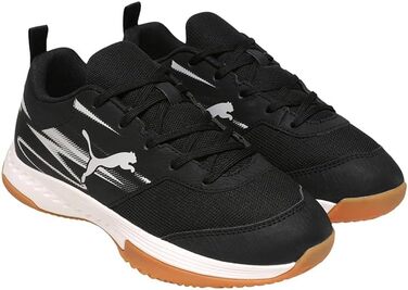 Дитячі кросівки PUMA Varion Li Jr Indoor Court Shoe, 38 EU, чорний/світло-сірий/gum