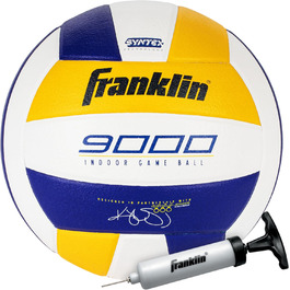 Franklin Sports волейбольні м'ячі для залу: Premium 9000 + 6000, офіційний розмір, для дорослих та юнаків, композиційний матеріал, для гри та тренувань