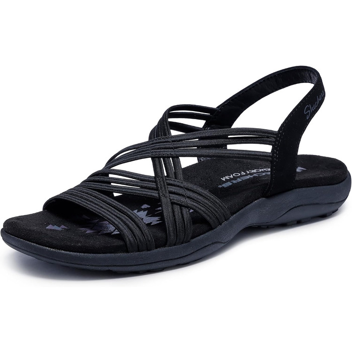 Жіночі спортивні сандалії Skechers Reggae Slim - Simply Stretchy Hands Free Slip-ins, чорні, розмір 40 EU