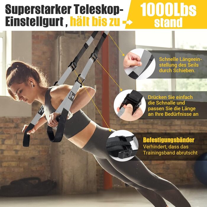 Шкіряний шлінг-тренер для комплексного тренування вдома, з великим ручним захватом та кріпленням для дверей, сумка для перенесення, інструкція.