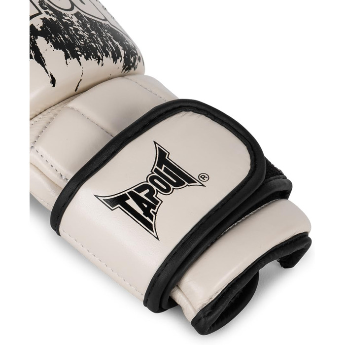 Боксерські рукавички Tapout для MMA, шкіряні, пара, бежево-чорні, розмір S/M