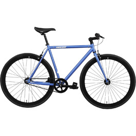 Велосипед FabricBike Original Hi-Ten, сингл-спід, фікс, міський, синьо-чорний, 8 кольорів, 3 розміри, 10,45 кг, рама 53 см (M)