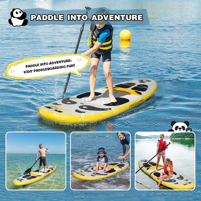 Надувне SUP-борд Panda Nero: комплект з аксесуарами (весло, насос, рюкзак, лінька, водонепроникний мішок)