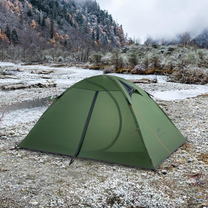 Намет Naturehike Ultraleicht 1-2 особи, водонепроникний, для кемпінгу, трекінгу, лісу - 2 особи, зелений