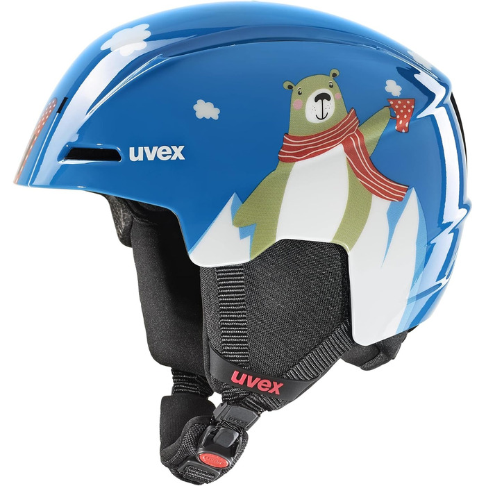 Дитячий лижний шолом uvex Viti, синій ведмідь, 46-50 см, унісекс