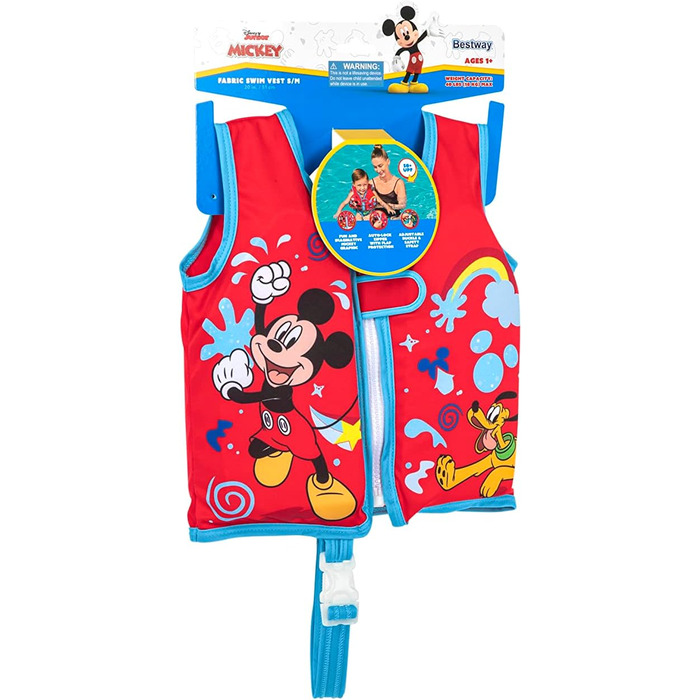 Дитячий жилет для плавання Bestway Swim Safe ABC Disney Junior Mickey & Friends, рівень B, 1-3 роки, червоний