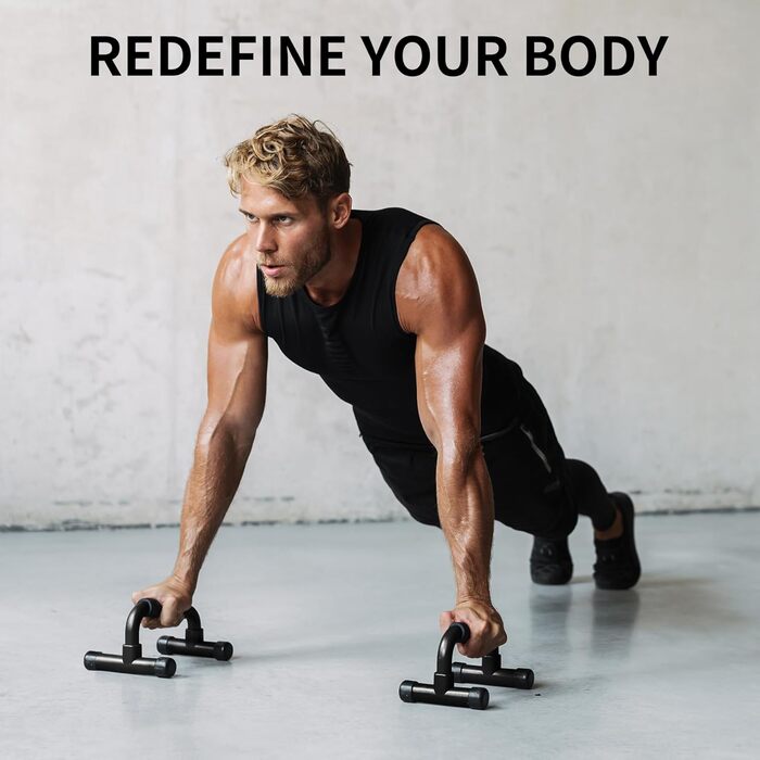 Набір для віджимань 5BILLION Liegestützgriffe - тренажер для дому, підтримка для віджимань, піна, чорний