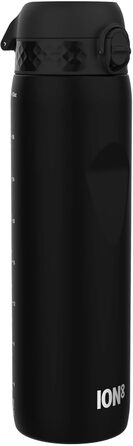 Пляшка для води Ion8 OneTouch 2.0, 1 літр, чорна, спортивна, герметична, BPA-free, з ручкою, для фітнесу, легка чистка