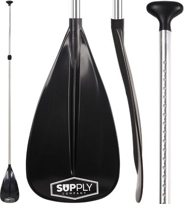 SUP Supply – трисекційне весло для SUP-борду, регульоване алюмінієве плаваюче весло, легке, міцне, складане для подорожей, сіре