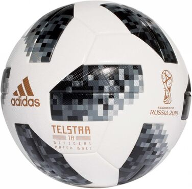 Офіційний футбольний м'яч adidas FIFA World Cup, розмір 5, білий/чорний/сріблястий