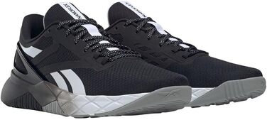Крос-тренажери Reebok Nanoflex для чоловіків, 44.5 EU, чорний/білий/сірий