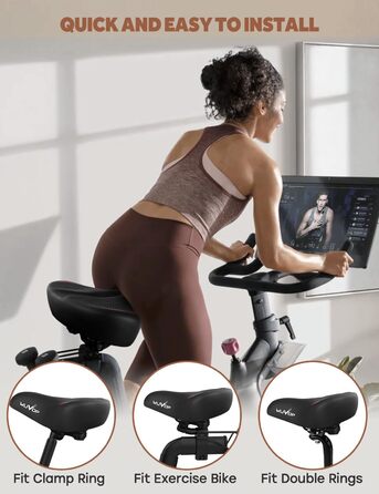 Велике велосипедне сидіння для Peloton Bike & Bike+ – комфортне замінне сидіння для чоловіків та жінок, широке велосипедне сідло, сумісне з аксесуарами Peloton, для тренувальних, електро- та круїзерних велосипедів (Червоний/Подорож, однотонний (Getaway So