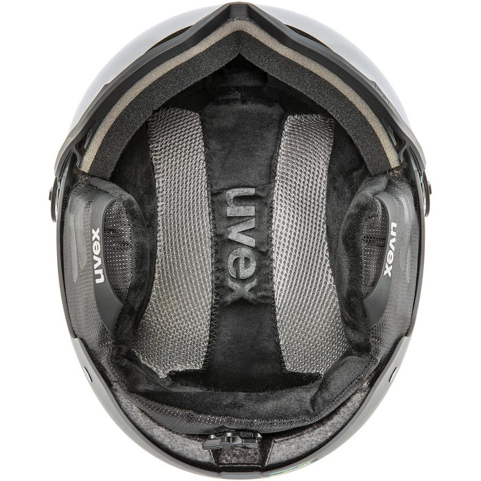 Гірськолижний шолом uvex Wanted Visor з візором, матовий, колір Navy Glacier-Rhino, розмір 58-62 см