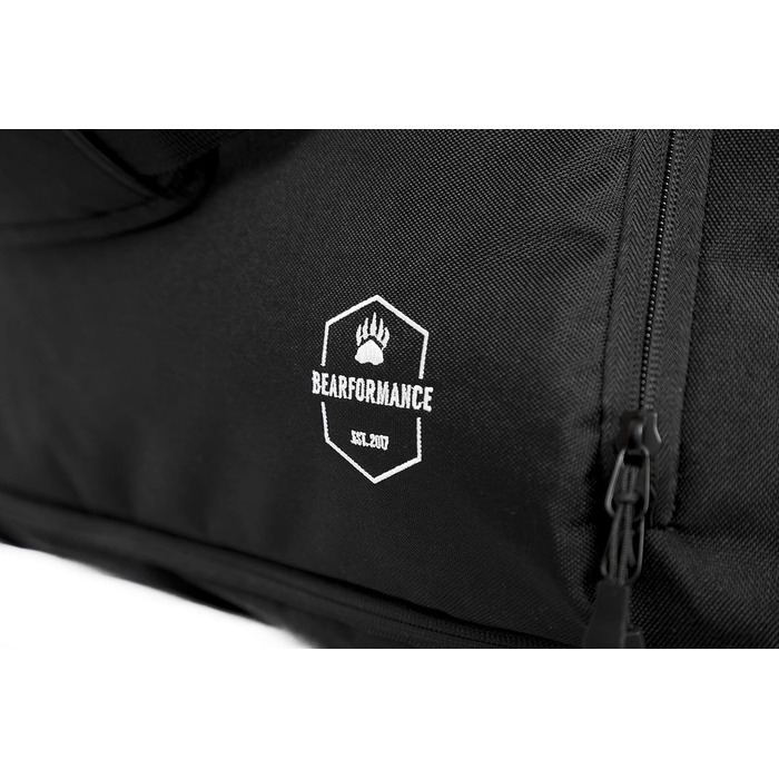 Спортивна сумка Bearformance Ultimate з рюкзаком, відділенням для взуття та вологих речей, для чоловіків і жінок, з переробленого PET, 42 л, чорна