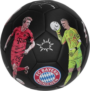 Футбольний м'яч FC Bayern München 2024-25, чорний, розмір 5