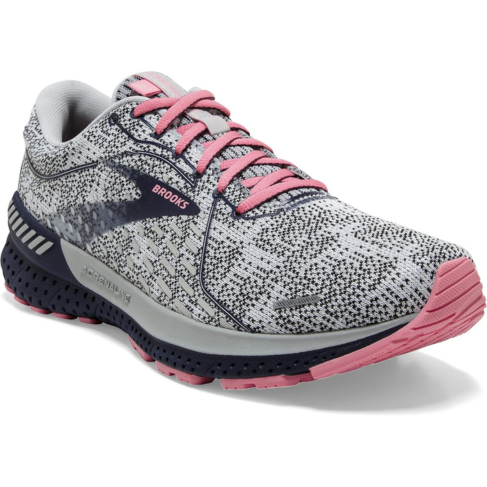 Кросівки для бігу Brooks Adrenaline GTS 21 для чоловіків (40.5 EU, білий, темно-синій, кораловий)