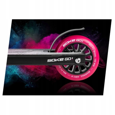 Трюковий самокат SOKE GO! ABEC-9 100мм Stunt, багатоколірний