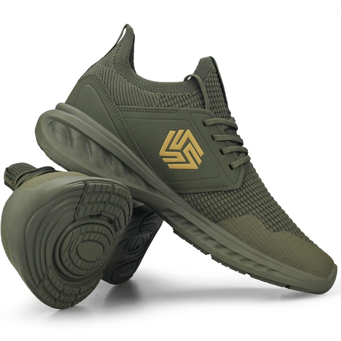 Кросівки для чоловіків: бігові, спортивні, тенісні, для занять фітнесом та прогулянок (44 EU, Зелений)