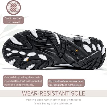 Зимові чоботи VITIKE для жінок, теплі, з підкладкою, снігоступи, осінні, туристичні, зимові, білі, зелені (37 EU, чорний та білий)