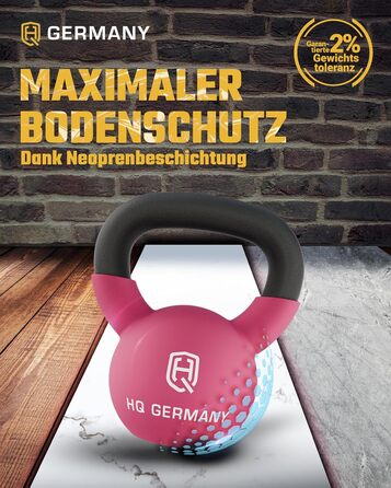 Гантель з неопрену HQ Germany® Vollguss 2-32 кг | Комплекти для початківців | Точність ваги ±2,0%