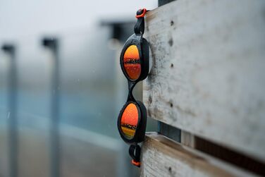 Окуляри для плавання ZONE3 Attack Polarized (чорно-сірі, оранжеві лінзи) - відкрита вода, басейн