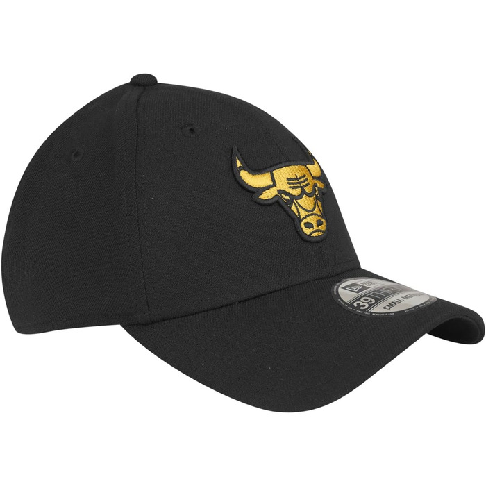 Кепка New Era 39Thirty Stretch Chicago Bulls чорний/золотий S-M