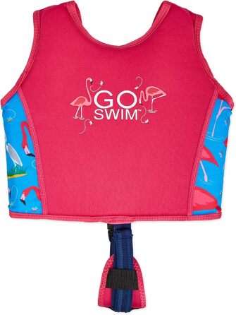 Дитячий жилет для плавання Go Swim Fab Flamingos L (3-6 років, 19-30 кг) з безкоштовною сумкою для плавання