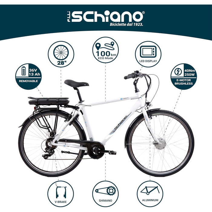 Електровелосипед F.lli Schiano E-Moon 28