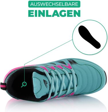 Спортивні кросівки для жінок та чоловіків з амортизацією, легкі бігові кросівки (42 EU, Синій Чорний Рожевий)