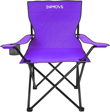 Складний стілець 24MOVE® для кемпінгу, риболовлі та відпочинку на природі (фіолетовий)