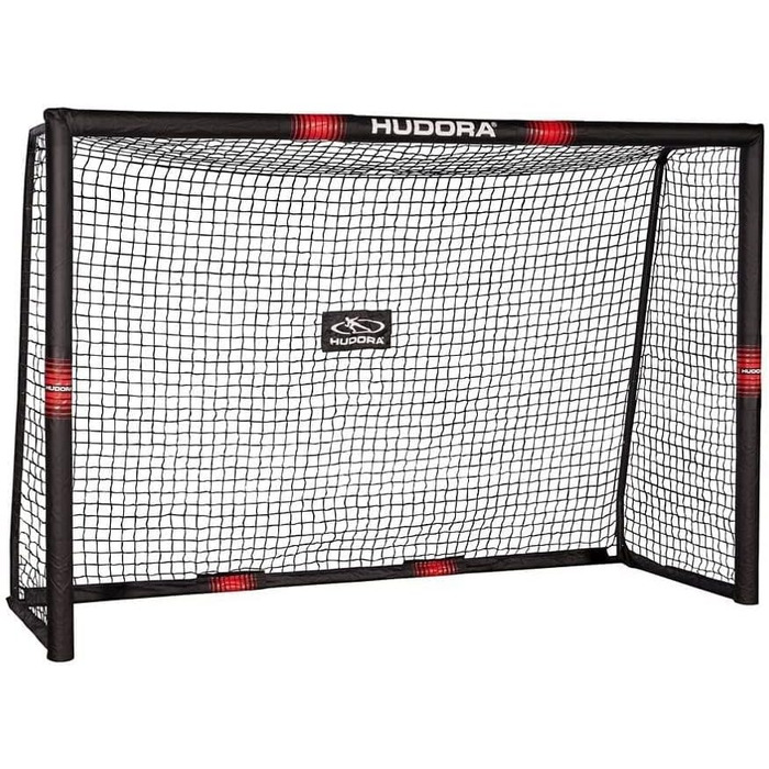 Футбольні ворота HUDORA Pro Tect 240x160 см для дітей та дорослих + м'яч Derbystar Brillant, мультиколор, розмір 5, для саду та вулиці
