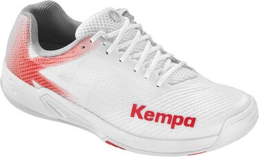 Жіночі гандбольні кросівки Kempa Wing 2.0 - біло-червоні, 40.5 EU