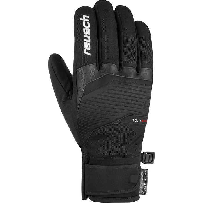Чоловічі зимові рукавички Reusch Venom R-Tex, водонепроникні, дихаючі, утеплені, чорні/білі, розмір 10
