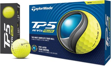 Гольф-кулі TaylorMade TP5 (білі/жовті), TM24