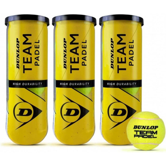 ZRZ Dunlop Team Padel Bälle – М'ячі для падел-тенісу Dunlop Team (3 банки)
