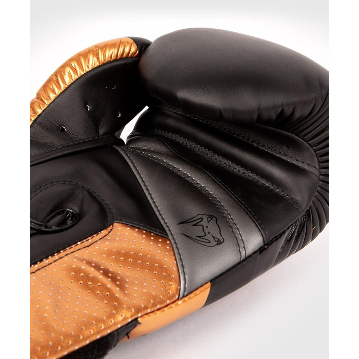 Боксерські рукавички Venum Elite Evo чорного та бронзового кольорів, 14 Oz