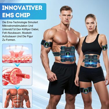 Електричний тренажер для пресу SOARFLY EMS, Unisex, USB-зарядка, 10 режимів, 39 інтенсивностей, для пресу, ніг, сідниць, рук