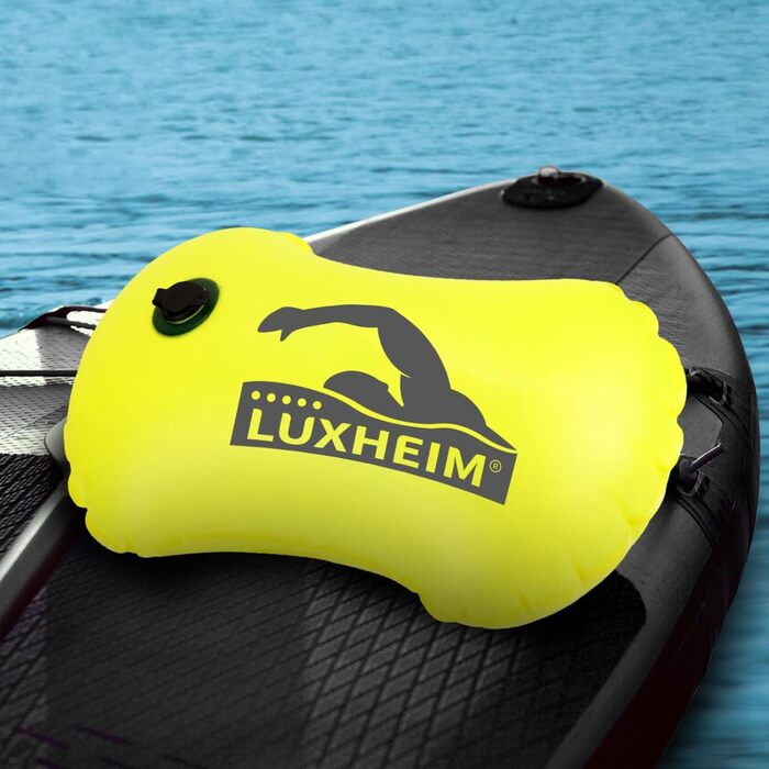 Набір з 2 шт. надувних буїв для безпечного плавання у відкритій воді, водонепроникний герметичний мішок-поплавець для тріатлону та тренувань (світло-жовтий)