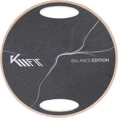 Дерев'яна баланс-борд KM-Fit для координації та рівноваги | Тренажер для рівноваги з ручками | Індоор-борд для фітнесу та реабілітації