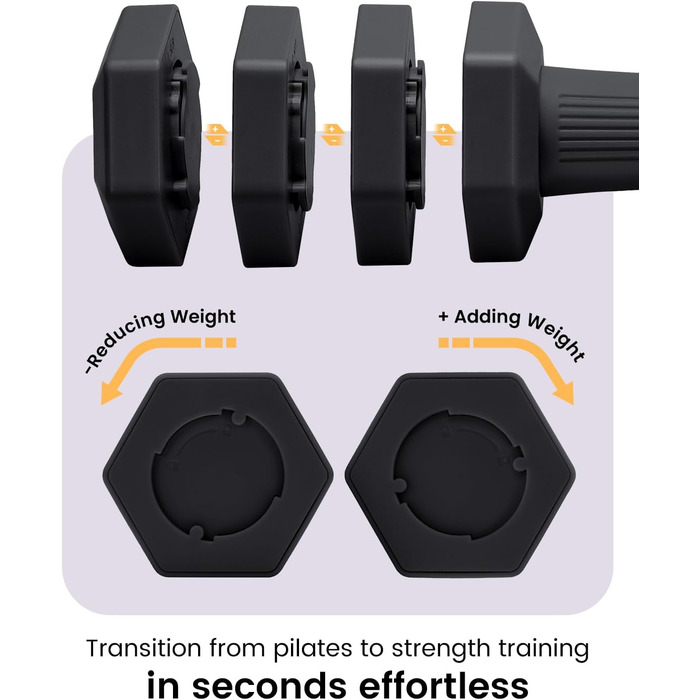 Набір гантелей Fragraim регульовані, 4.54 кг, 4-в-1, з м'якими ручками TPU, для дому, чорний