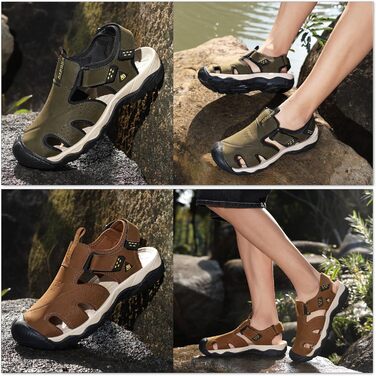 Чоловічі сандалі AX BOXING для трекінгу та спорту, зелені, розмір 44 EU