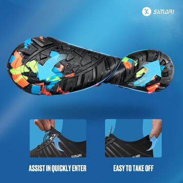 Швидковисихаючі водяні черевики Simari для жінок та чоловіків, для плавання, серфінгу, йоги та відпочинку на пляжі, сірі